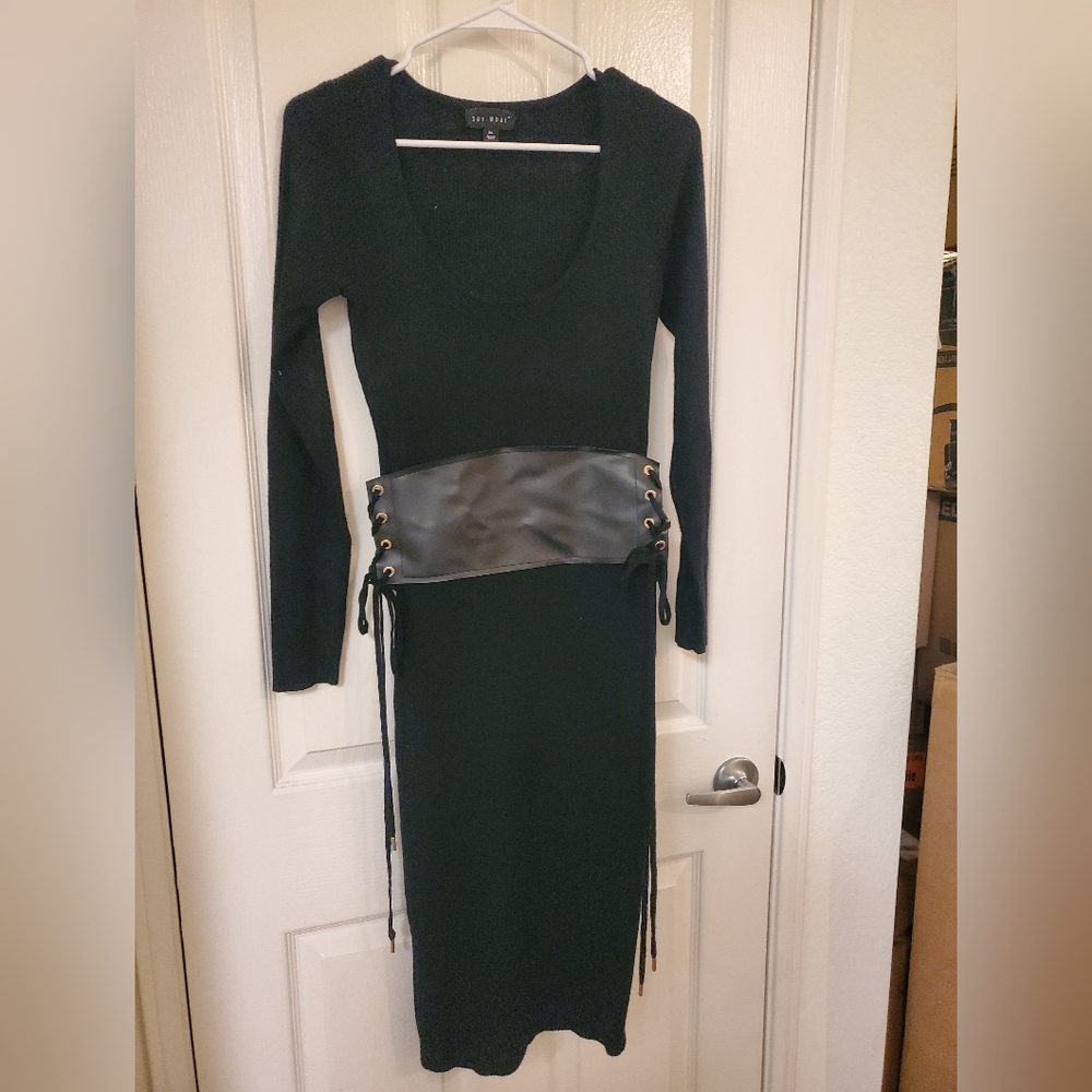 Say What Sweater Dress with Belt